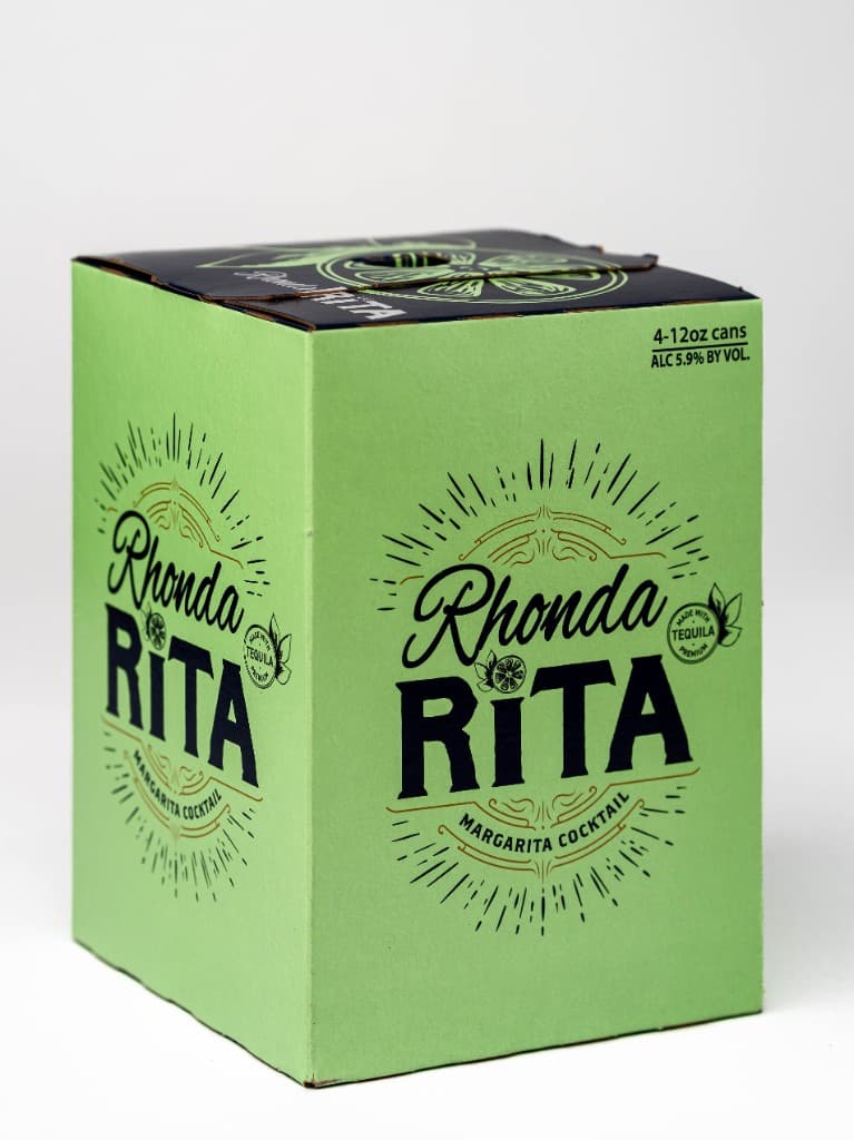 RhondaRita margarita cocktail four-pack box